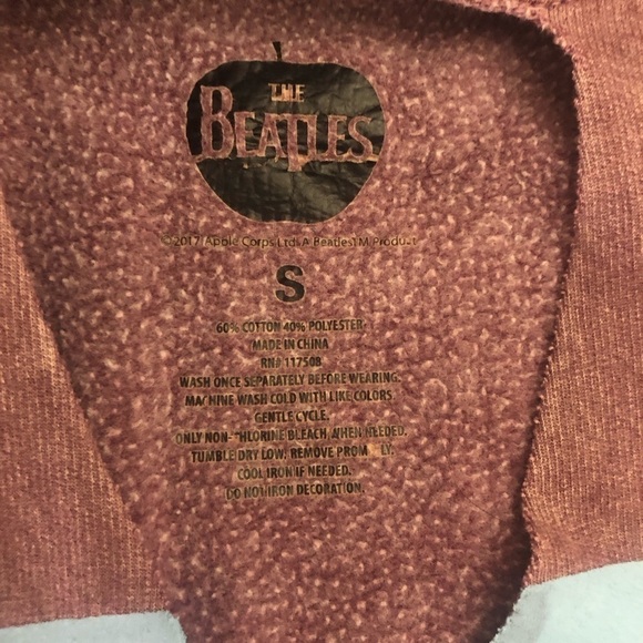 The Beatles Women's Graphic Cutout Neck Long Sleeve Sweatshirt Distressed Size S - Picture 5 of 11